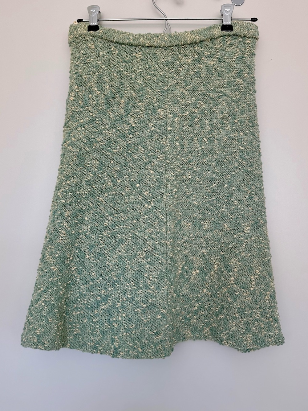 Vintage Wool Bouclé Knit Skirt in Mermaid Cut
